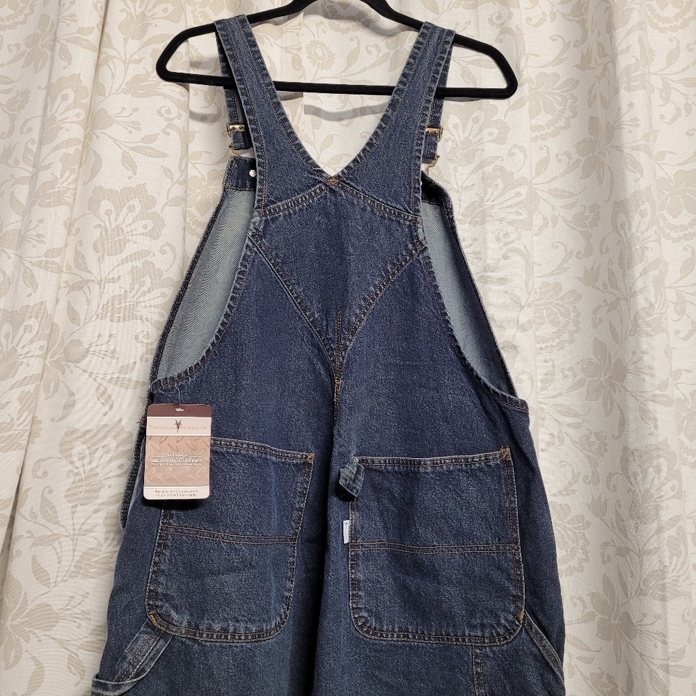 Fortress Products Mens Workwear Washed Denim Bib Overall-Unlined 42/30 - Picture 7 of 11